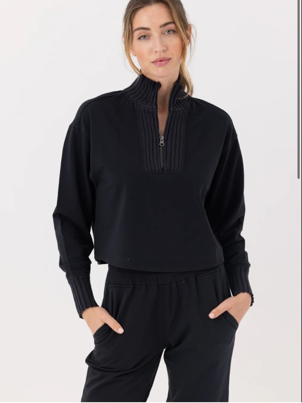 We Are Sundays Cambria SET Sweatshirt matching jogger black Sz L